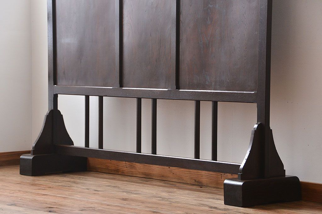 アンティーク雑貨　アンティーク　ナラ材のフック付きパーテーション