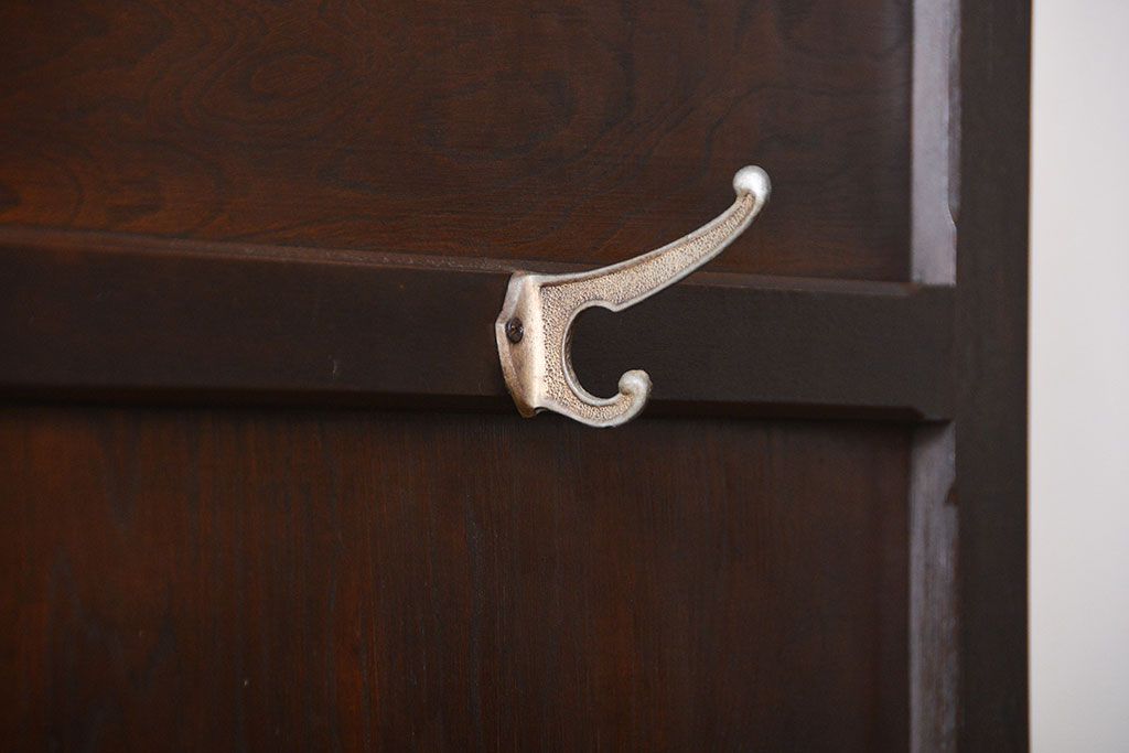 アンティーク雑貨　アンティーク　ナラ材のフック付きパーテーション