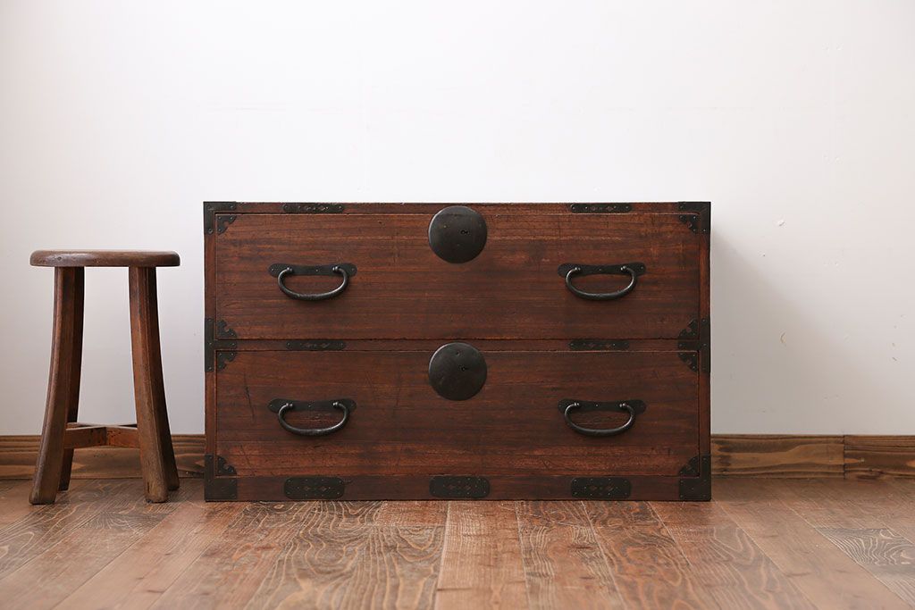 アンティーク家具　古民具・骨董　時代箪笥ローチェスト