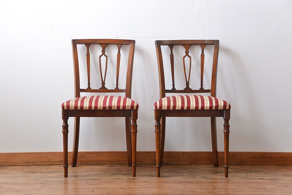 中古　イタリア製チェア2脚セット(1)