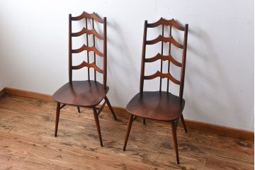 アンティーク家具　イギリスアンティーク　アーコール　チェア2脚セット(2)