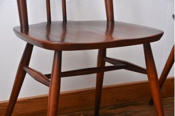 アンティーク家具　イギリスアンティーク　アーコール　チェア2脚セット(2)