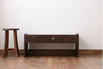 アンティーク家具　古民具・骨董　3杯引き出し付き文机