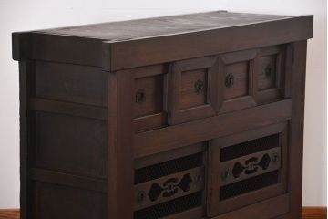 アンティーク家具　古民具・骨董　4尺水屋箪笥サイドボード