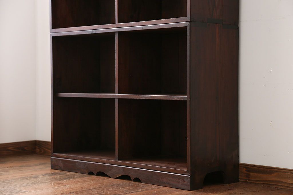 アンティーク家具　アンティーク　2段重ね本棚