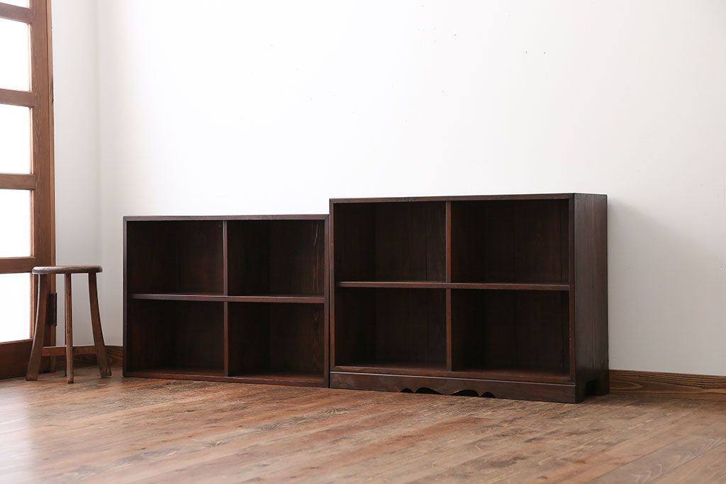 アンティーク家具　アンティーク　2段重ね本棚