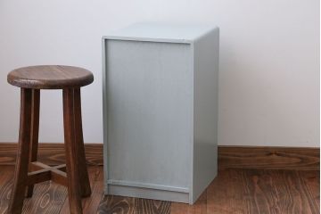 アンティーク家具　ネームプレート付き　ペイント小引き出し