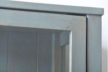ヴィンテージ家具　イギリスビンテージ　縦型ペイントガラスケース