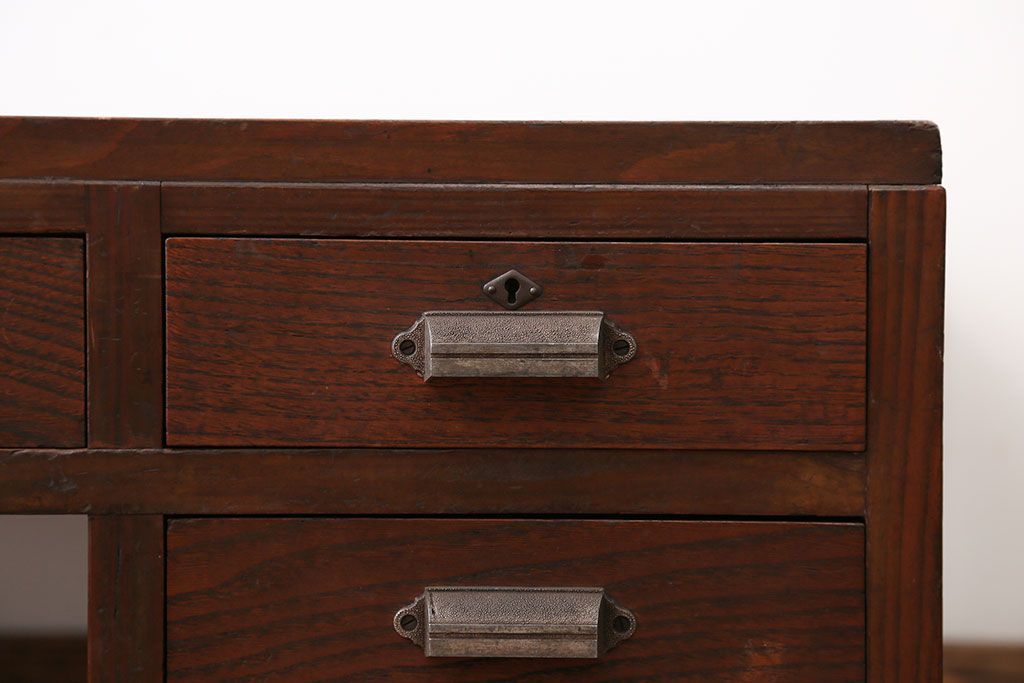 レトロ家具　昭和レトロ　4杯引き出し付き文机