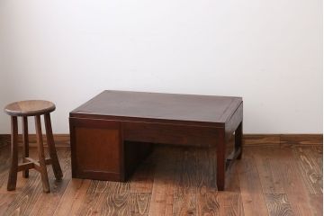 レトロ家具　昭和レトロ　4杯引き出し付き文机