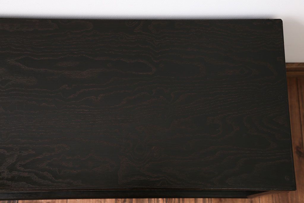 アンティーク家具　1970年代　ガラス戸収納棚