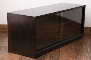 アンティーク家具　1970年代　ガラス戸収納棚