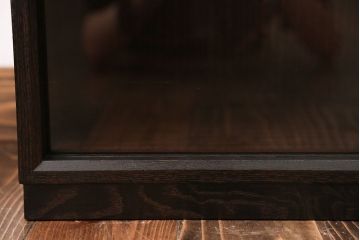 アンティーク家具　1970年代　ガラス戸収納棚