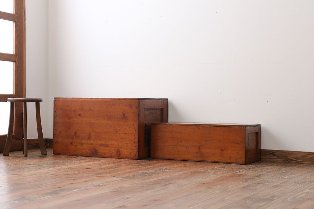 アンティーク雑貨　アンティーク　木箱2個セット