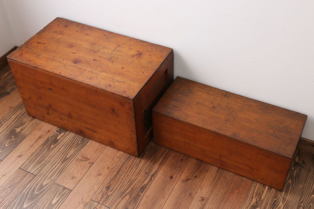 アンティーク雑貨　アンティーク　木箱2個セット