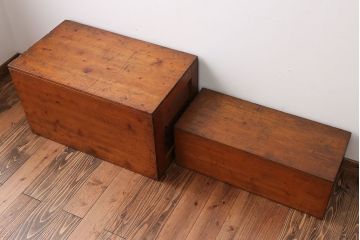 アンティーク雑貨　アンティーク　木箱2個セット