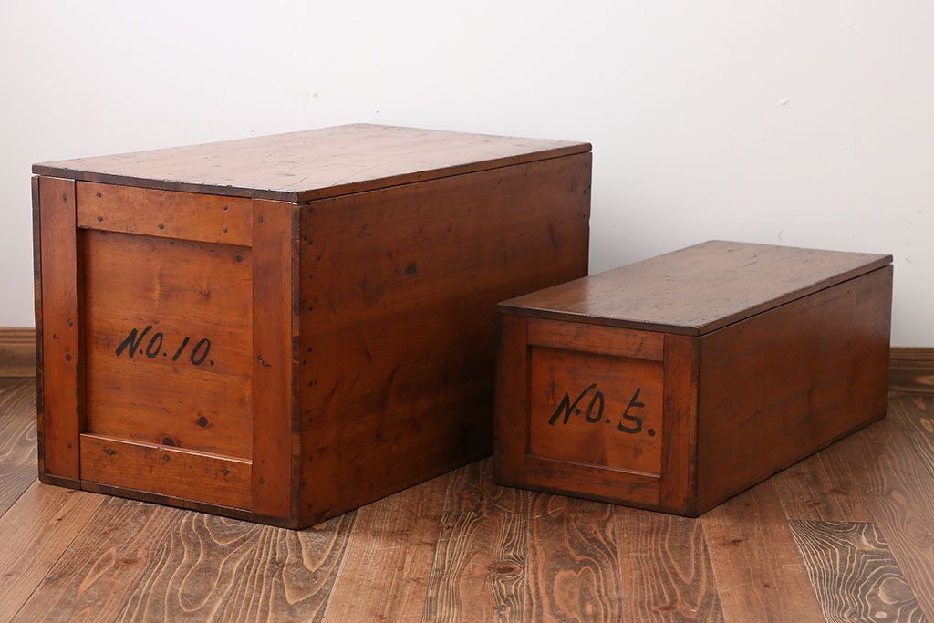 アンティーク雑貨　アンティーク　木箱2個セット