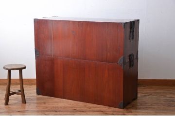 アンティーク家具　古民具・骨董　特注品!立派な金具の米沢箪笥