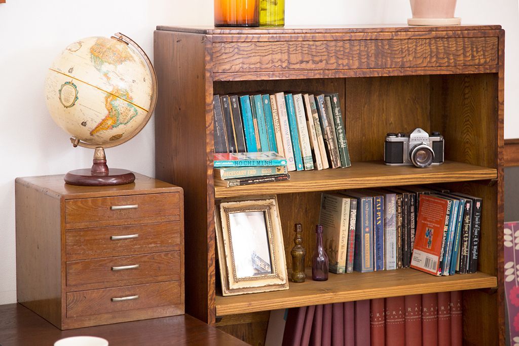 アンティーク 飾り棚 オープンラック 本棚 引き出し二杯 昭和レトロ z613 公式】アンティーク家具ラフジュ工房商品詳細ページレトロ家具 昭和