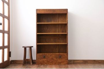 レトロ家具　昭和レトロ　引き出し2杯付き!本棚