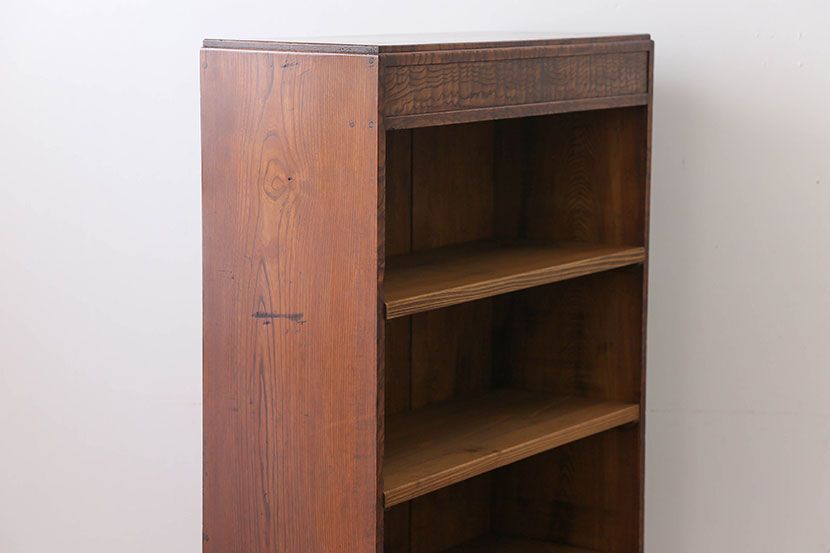 レトロ家具　昭和レトロ　引き出し2杯付き!本棚