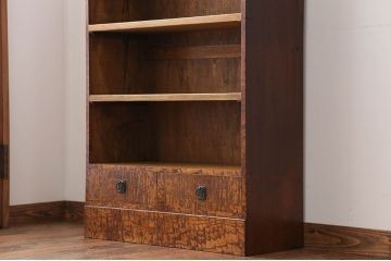 レトロ家具　昭和レトロ　引き出し2杯付き!本棚