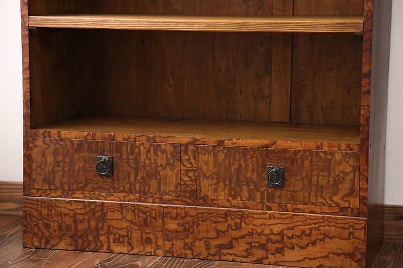 レトロ家具　昭和レトロ　引き出し2杯付き!本棚