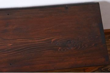 レトロ家具　昭和レトロ　ダイヤガラス入り収納棚