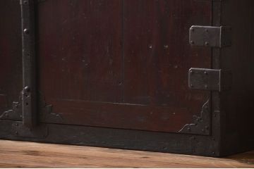 アンティーク家具　江戸期　古作造り　観音開き帳場箪笥