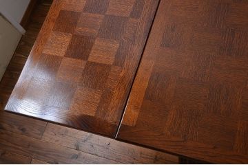 アンティーク家具　フランスアンティーク　パーケット　ドローリーフテーブル
