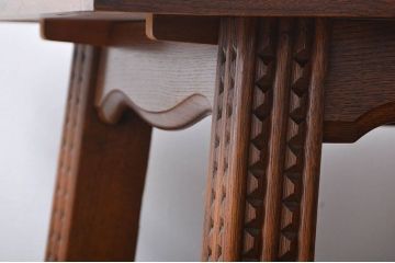 アンティーク家具　フランスアンティーク　パーケット　ドローリーフテーブル