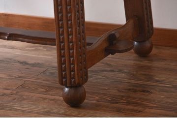 アンティーク家具　フランスアンティーク　パーケット　ドローリーフテーブル
