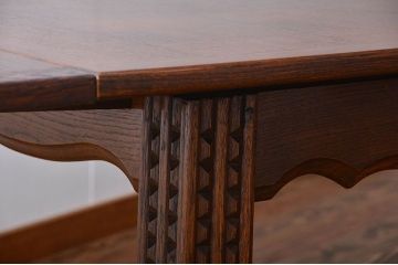 アンティーク家具　フランスアンティーク　パーケット　ドローリーフテーブル
