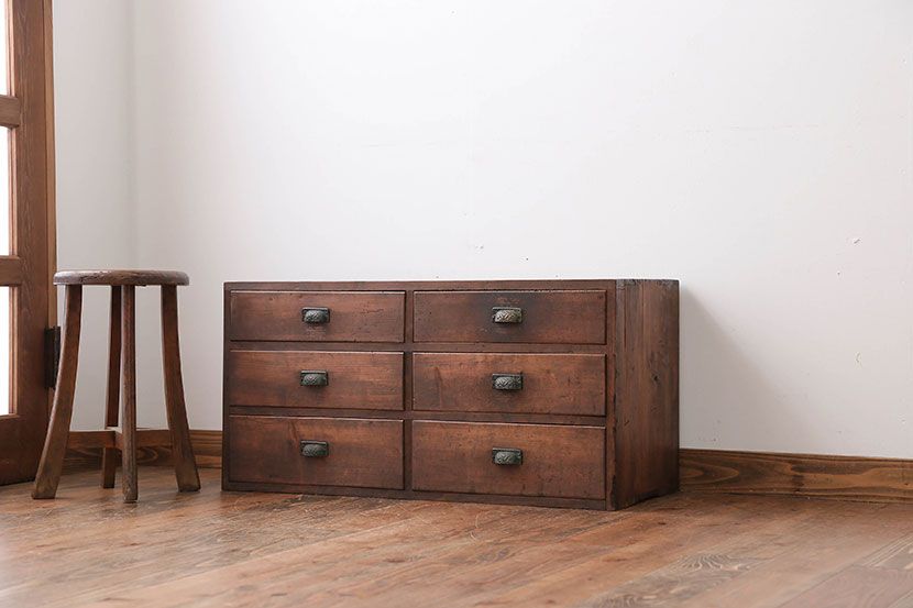 アンティーク家具　古民具・骨董　6杯小引き出し