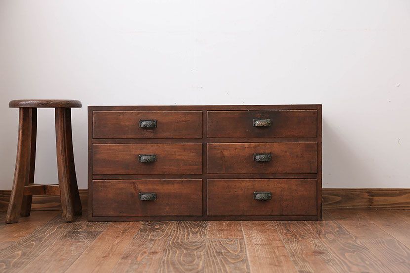 アンティーク家具　古民具・骨董　6杯小引き出し