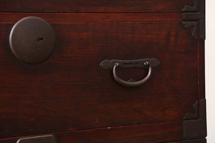 アンティーク家具　古民具・骨董　総檜材の重ね衣装箪笥