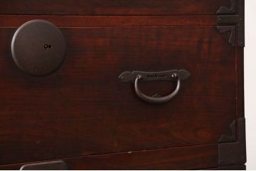 アンティーク家具　古民具・骨董　総檜材の重ね衣装箪笥