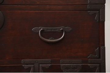 アンティーク家具　古民具・骨董　総檜材の重ね衣装箪笥