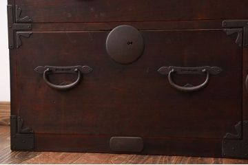 アンティーク家具　古民具・骨董　総檜材の重ね衣装箪笥