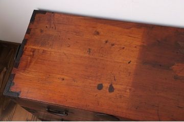 アンティーク家具　古民具・骨董　総檜材の重ね衣装箪笥