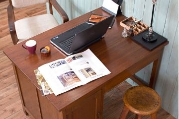 レトロ家具　昭和レトロ　背面扉付き!レトロなアンティーク片袖机