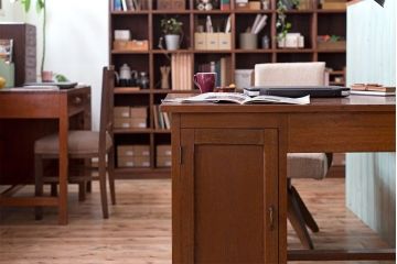 レトロ家具　昭和レトロ　背面扉付き!レトロなアンティーク片袖机