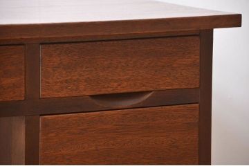 レトロ家具　昭和レトロ　背面扉付き!レトロなアンティーク片袖机