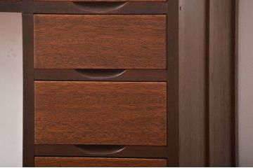 レトロ家具　昭和レトロ　背面扉付き!レトロなアンティーク片袖机