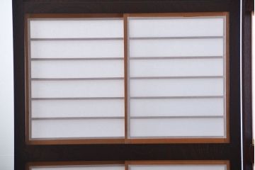 中古　民芸家具　障子付き衝立て