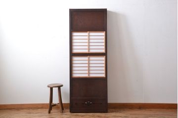 中古　民芸家具　障子付き衝立て