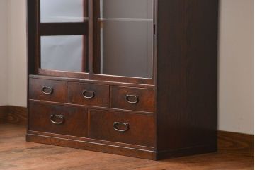 レトロ家具　昭和レトロ　引き出し5杯付き収納棚