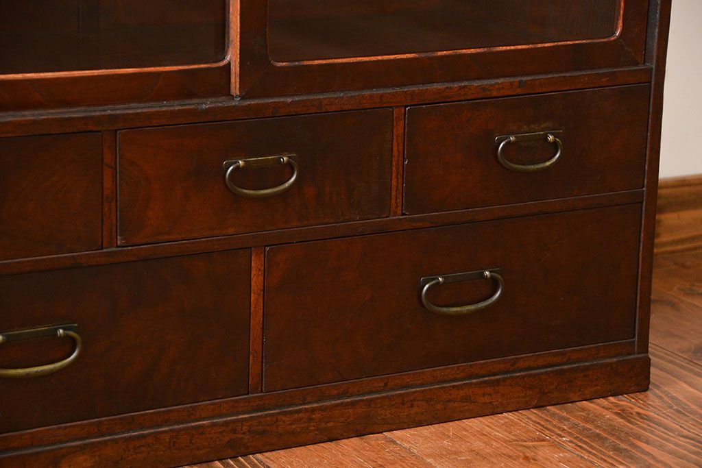 レトロ家具　昭和レトロ　引き出し5杯付き収納棚