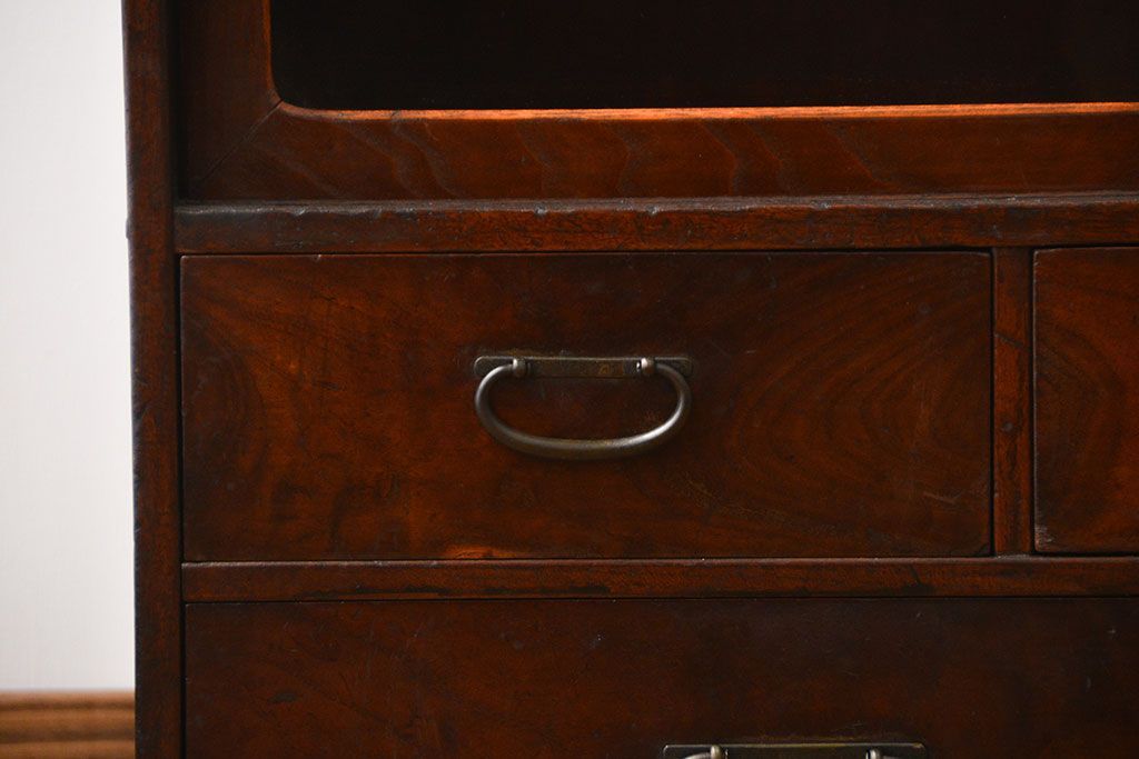 レトロ家具　昭和レトロ　引き出し5杯付き収納棚