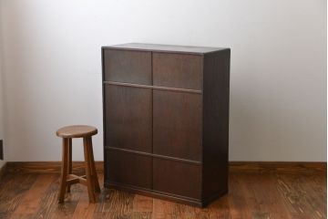 レトロ家具　昭和レトロ　引き出し5杯付き収納棚